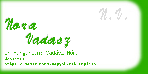 nora vadasz business card